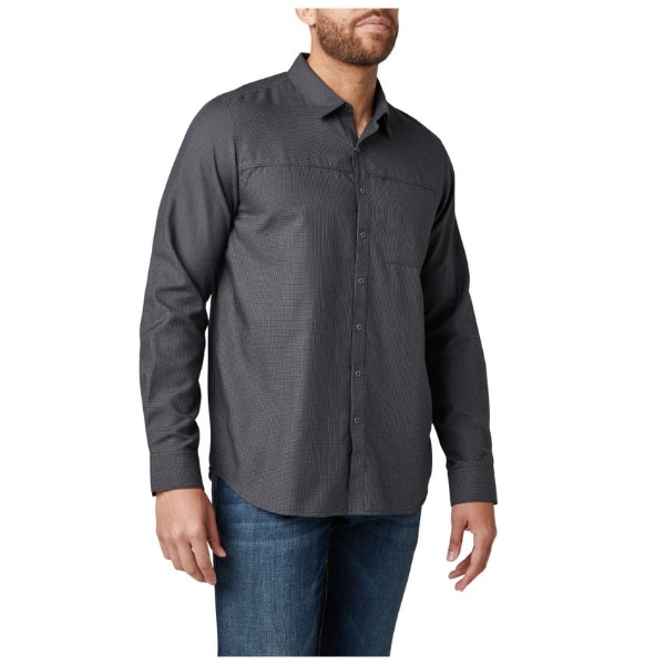 5.11 택티컬 이고르 플레드 긴팔 셔츠(블랙 하운드투스) - Igor Plaid Long Sleeve Shirt (Black Houndstooth) - 상세 이미지 2