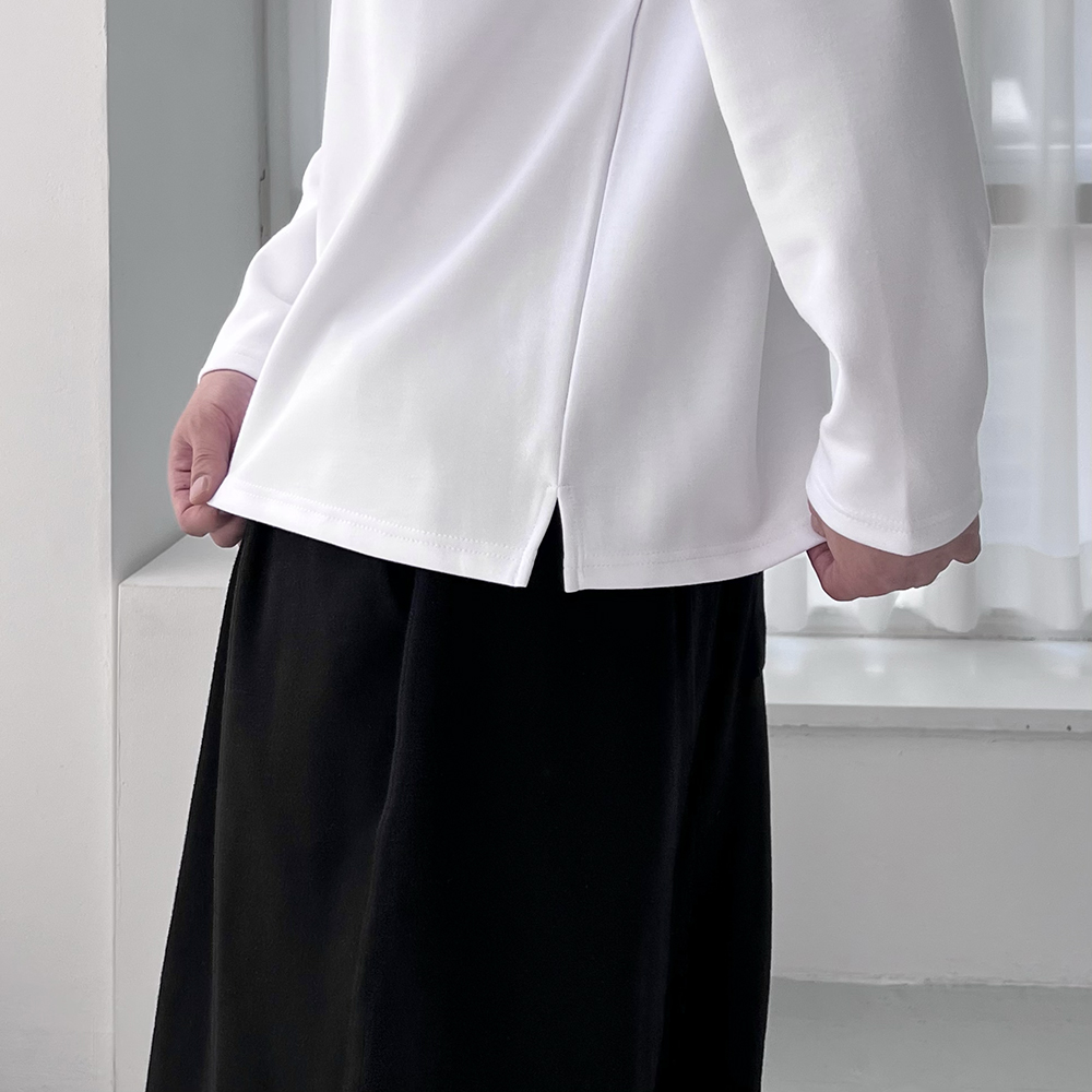 1+1 남자레이어드티 무지긴팔티 분또 두꺼운티셔츠 - 상세 이미지 4