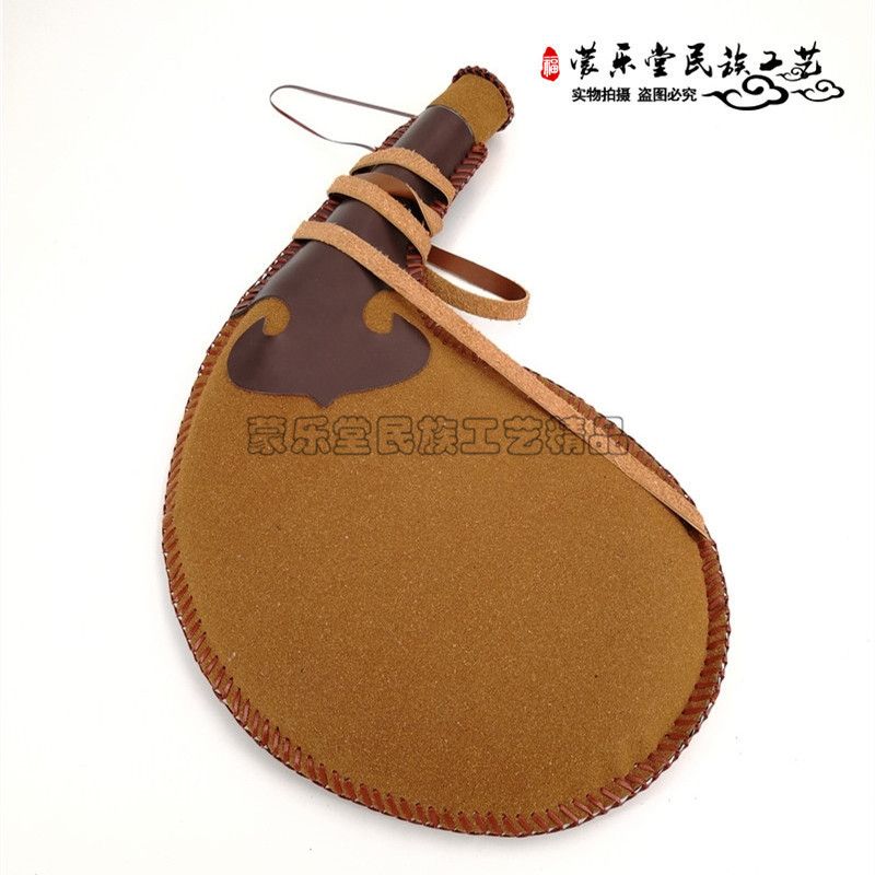몽골 가죽 징기스칸 술병 전통 수공예 장식 소품 30cm 낙타 / 3개 - 상세 이미지 4
