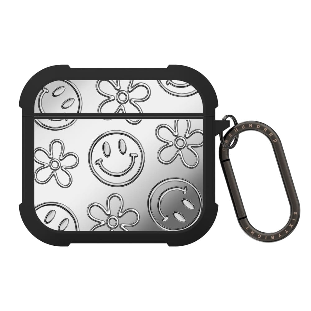 에어팟 4세대 케이스 미러 범퍼 카라비너 Kit 스마일 오프