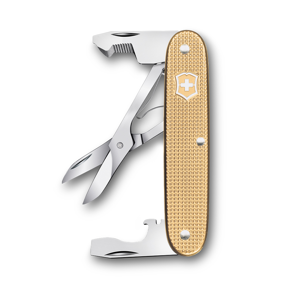 빅토리녹스 스위스 아미 나이프 컴페니언 슬림 알록스 93mm 미디움 멀티툴 골드 0.8170.28 - 메인 이미지