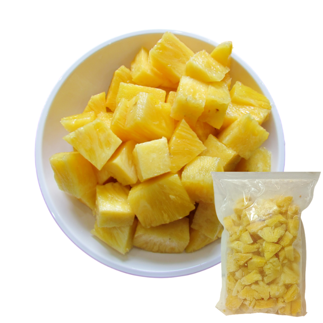 냉동 파인애플 다이스 1kg 열대 과일 주스 청크