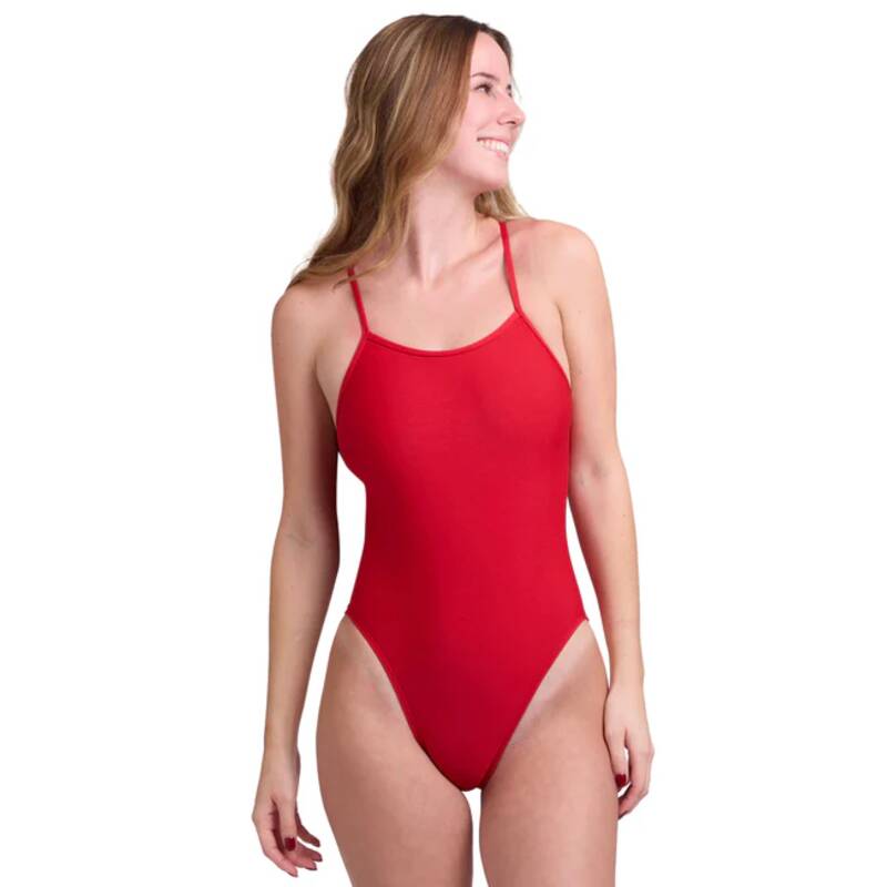 졸린 미쉘 원피스 수영복 JOLYN Michele Solid One Piece Swimsuit - Red - 메인 이미지