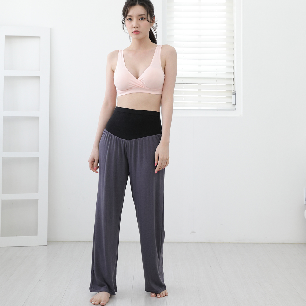 쁘띠마리에 심리스 레이온 요가바지  키큰맘/스커트/레깅스 임부바지 조리원내복대용 - 상세 이미지 2