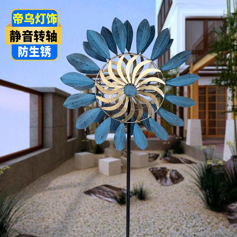 철제 정원장식품 대형바람개비 대형 공원 해바라기 바람개비 - 상세 이미지 3