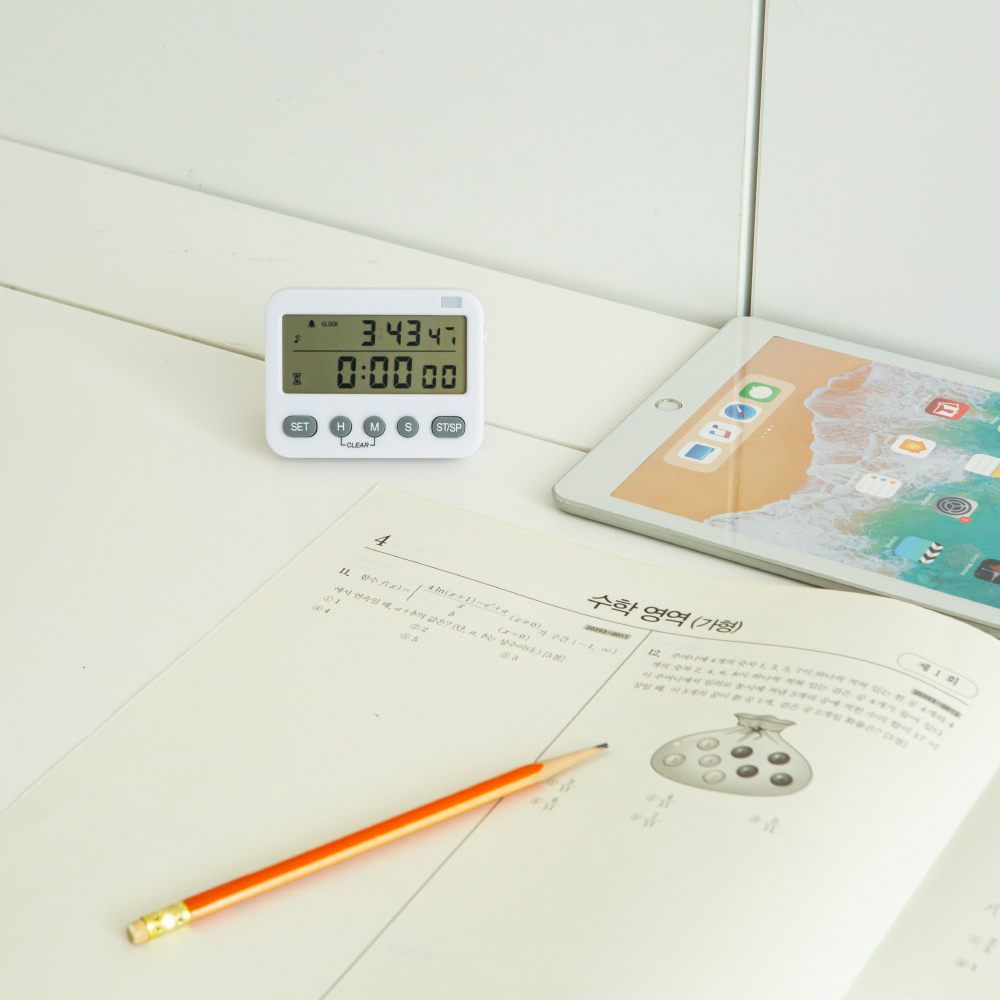 퓨어미즈키 듀얼 스톱워치 순공 진동 무소음 수능 공부 쿠킹 타이머