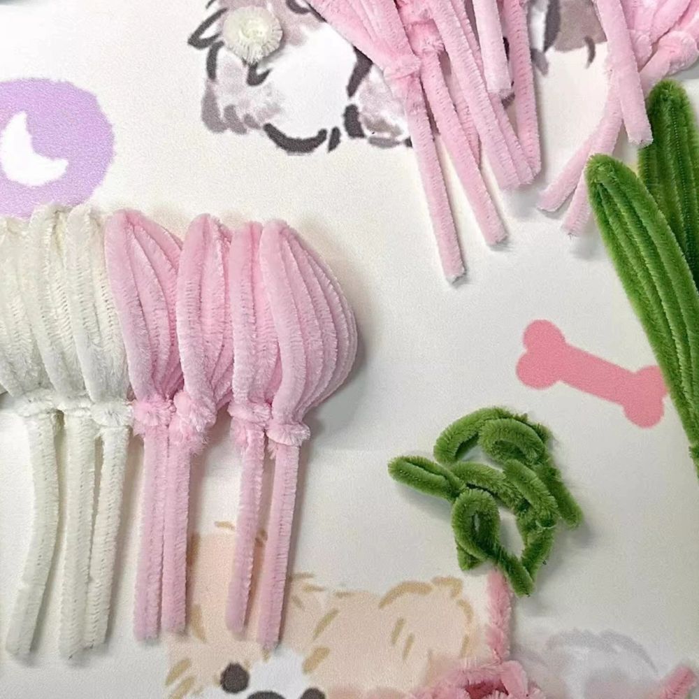 모루 꽃다발만들기 DIY 재료 패키지 꽃다발 공예 선 A. 핑크 히비스커스 백합 소재 가방 이미지 6