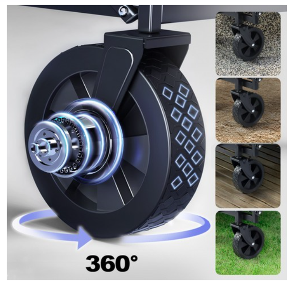 캠핑 카트 왜건 접이식 폴딩 수레 트레일러 탄씨엔쯔 블랙