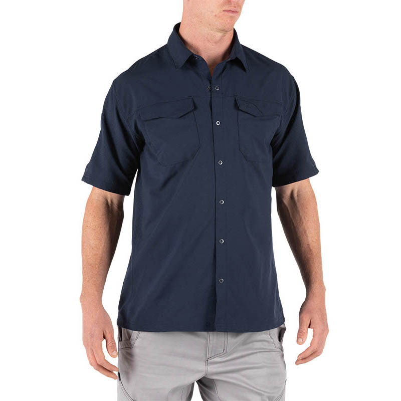 5.11 택티컬 프리덤 플렉스 반팔 셔츠(피코트) - Freedom Frex Short Sleeve Shirt (Peacoat) - 메인 이미지