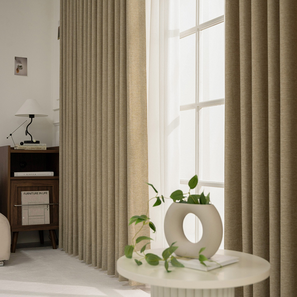 브리즈 형상기억 암막커튼 거실 안방 방한 린넨 핀형 150x200