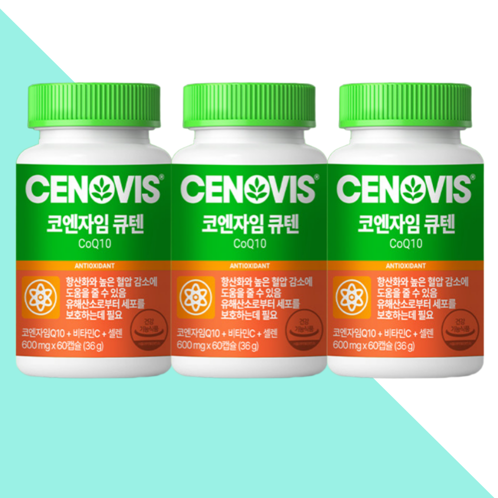 세노비스 코큐텐 코엔자임Q10 60캡슐X3개 - 메인 이미지
