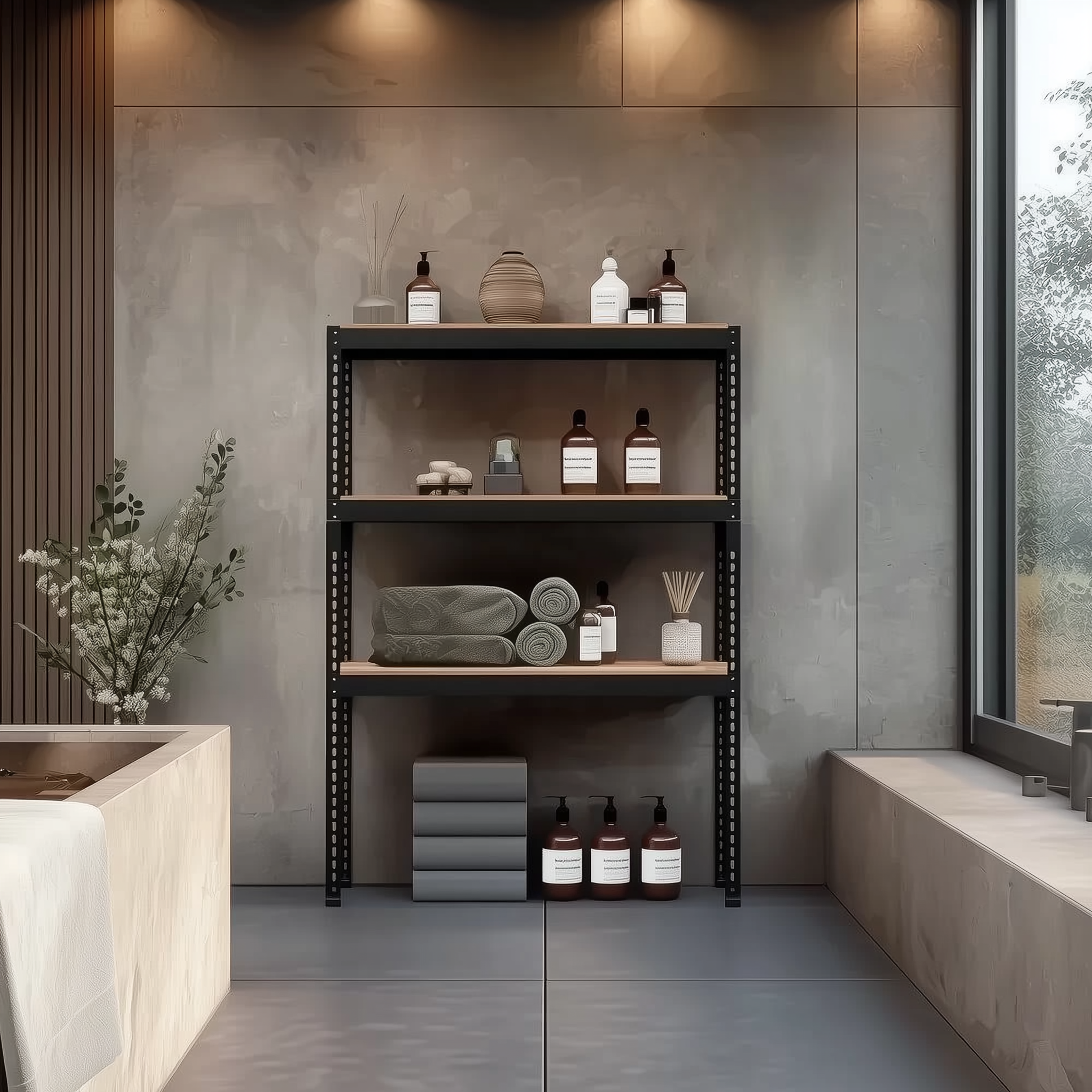 선반 철제 수납선반 3단 12T합판 스피드랙 다용도 랙 모듈 미니 선반장 300300750