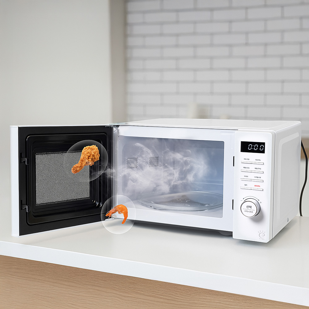 쿠잉 전자렌지 MM-E2501WW 전자랜지 미니 소형 원룸 화이트