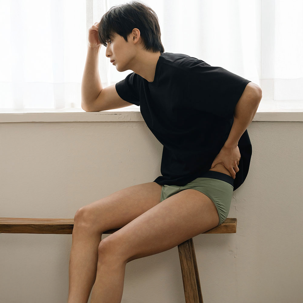 [3P][미언더] 나무팬티 남성 남자 모달 삼각 팬티 제품 이미지