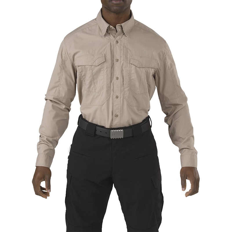5.11 택티컬 스트라이크 긴팔 셔츠 (카키) - Stryke Long Sleeve Shirt (Khaki) - 메인 이미지