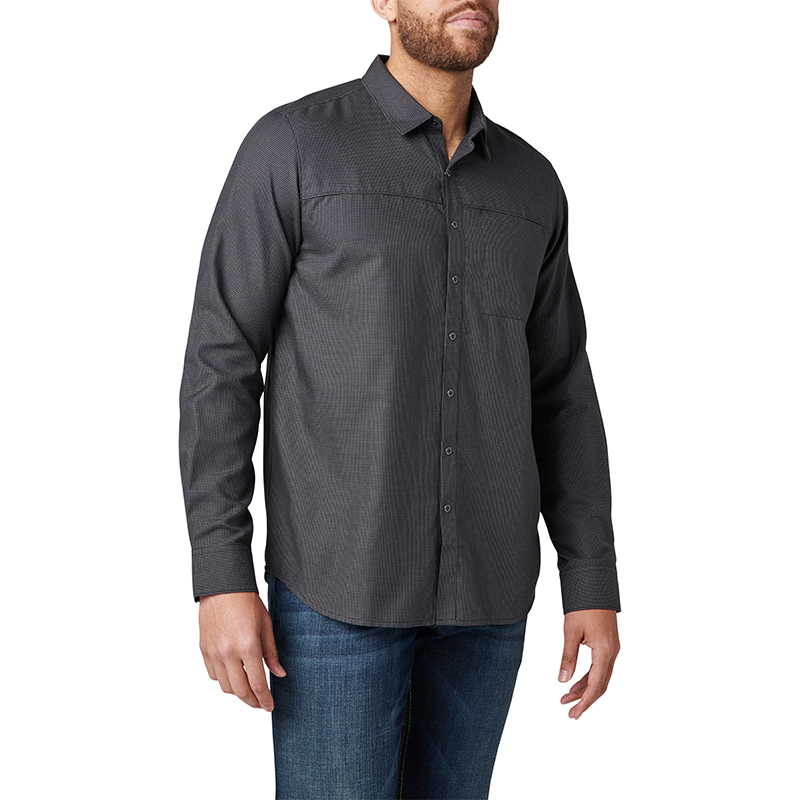 5.11 택티컬 이고르 플레드 긴팔 셔츠(블랙 하운드투스) - Igor Plaid Long Sleeve Shirt (Black Houndstooth) - 메인 이미지