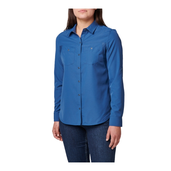 5.11 택티컬 여성용 막스맨 긴팔 셔츠(엔선 블루) - W/M Marksman L/S Shirt (Ensign Blue) - 메인 이미지
