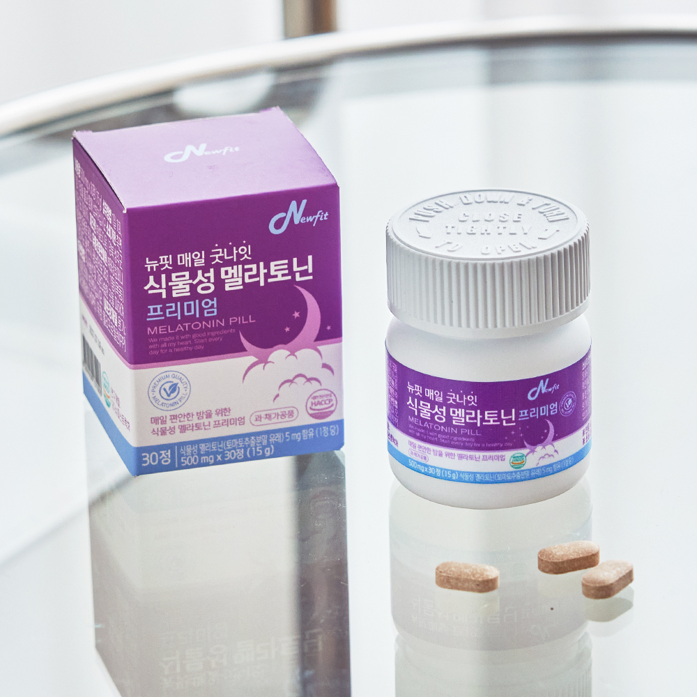 뉴핏 매일 굿나잇 고함량 식물성 멜라토닌 5mg 30정 - 상세 이미지 4