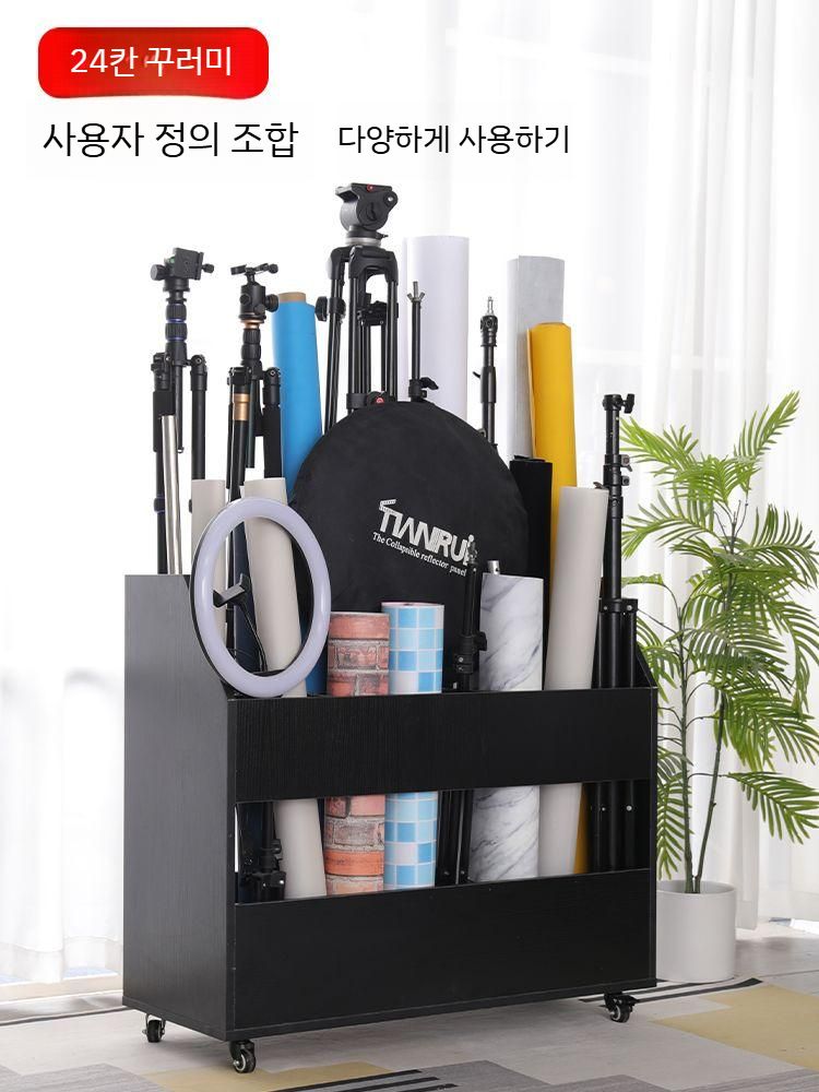 카메라 삼각대 보관함 기자재 스탠드 진열 장비 선반 박스 정리대 - 상세 이미지 5
