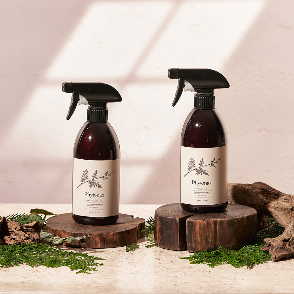 피토낵스 3%편백오일, 87%편백수를 혼합한 천연물질 피톤치드 원인제거 탈취 항균 500ml 2개 세트