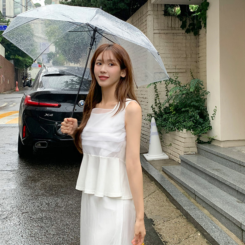 로펠 메쉬 스퀘어넥 나시 블라우스 bs8330 - 상세 이미지 3