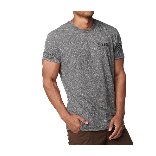 5.11 택티컬 트리블렌드 레거시 반팔 티셔츠(차콜 헤더) - Triblend Legacy S/S TOP(Charcoal Heather) - 상품 이미지
