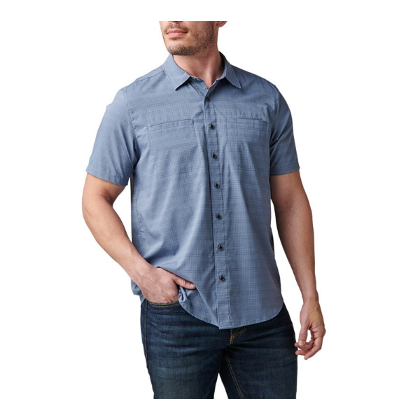 5.11 택티컬 엘리스 반팔 셔츠(그레이 블루) - 5.11 Tactical Ellis Short Sleeve Shirt(Gray blue) - 상세 이미지 3