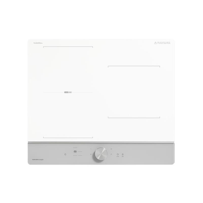 [나비엔 매직] 국내생산 신제품 3구 인덕션 다이얼 화이트+그레이 ERI-5233AF