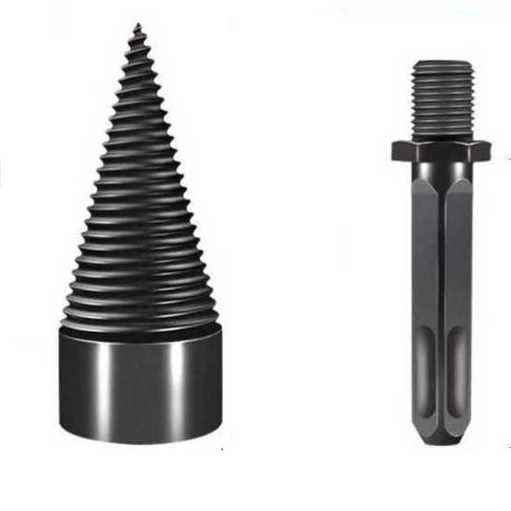 장작용 드릴비트 장작쪼개기 32mm 목공 나무 A. 32mm 사각 손잡이 4구멍 전기망치 - 상품 이미지