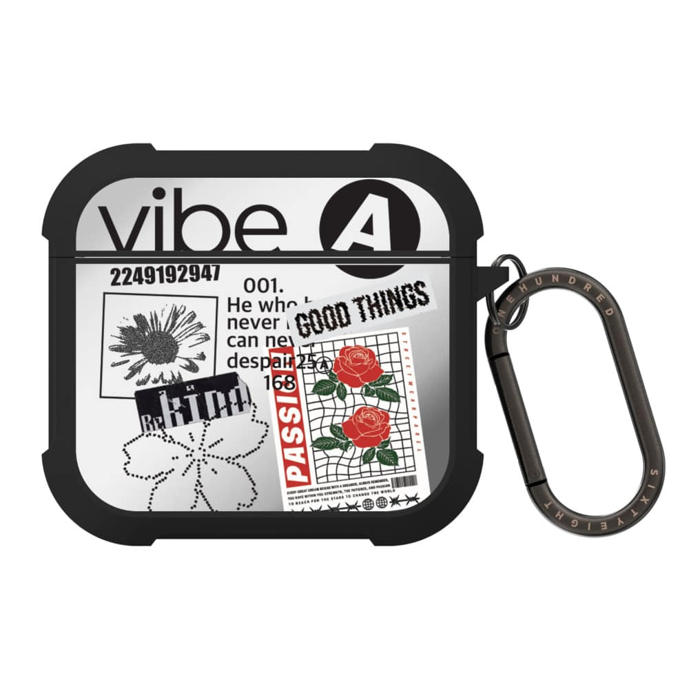 에어팟 4세대 미러 케이스 범퍼 Kit 거울 스트릿 플라워