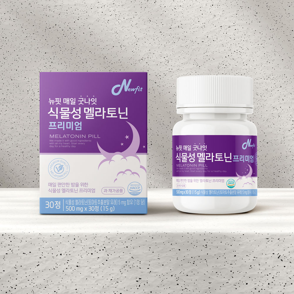 뉴핏 매일 굿나잇 고함량 식물성 멜라토닌 5mg 30정 - 상세 이미지 2