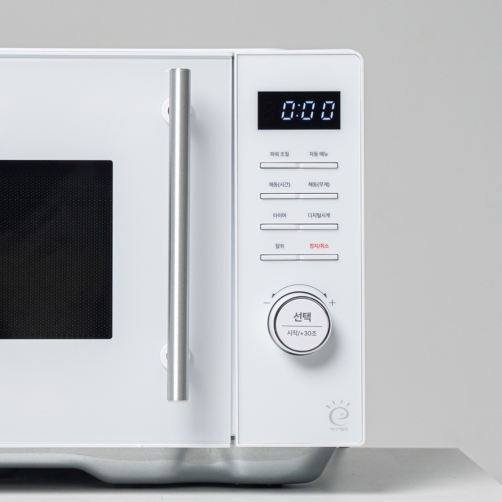 쿠잉 플랫전자렌지 MM-E2301WWFL 무회전 전자랜지 미니 소형 원룸 화이트
