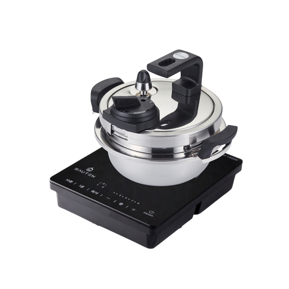 [N배송] 클래딘 IH 통3중 이연복 스텐 5중안전 압력솥 2종, 압력솥2.2L+사각인덕션, 1세트