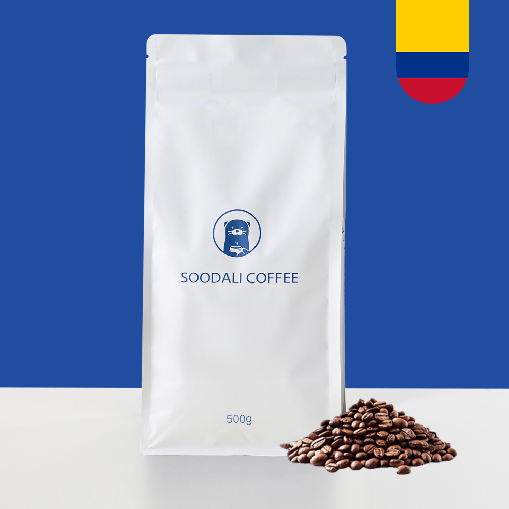 수달리 원두커피 콜롬비아 수프리모 후일라 홀빈 중배전 홀빈 분쇄 원두 500g - 상품 이미지