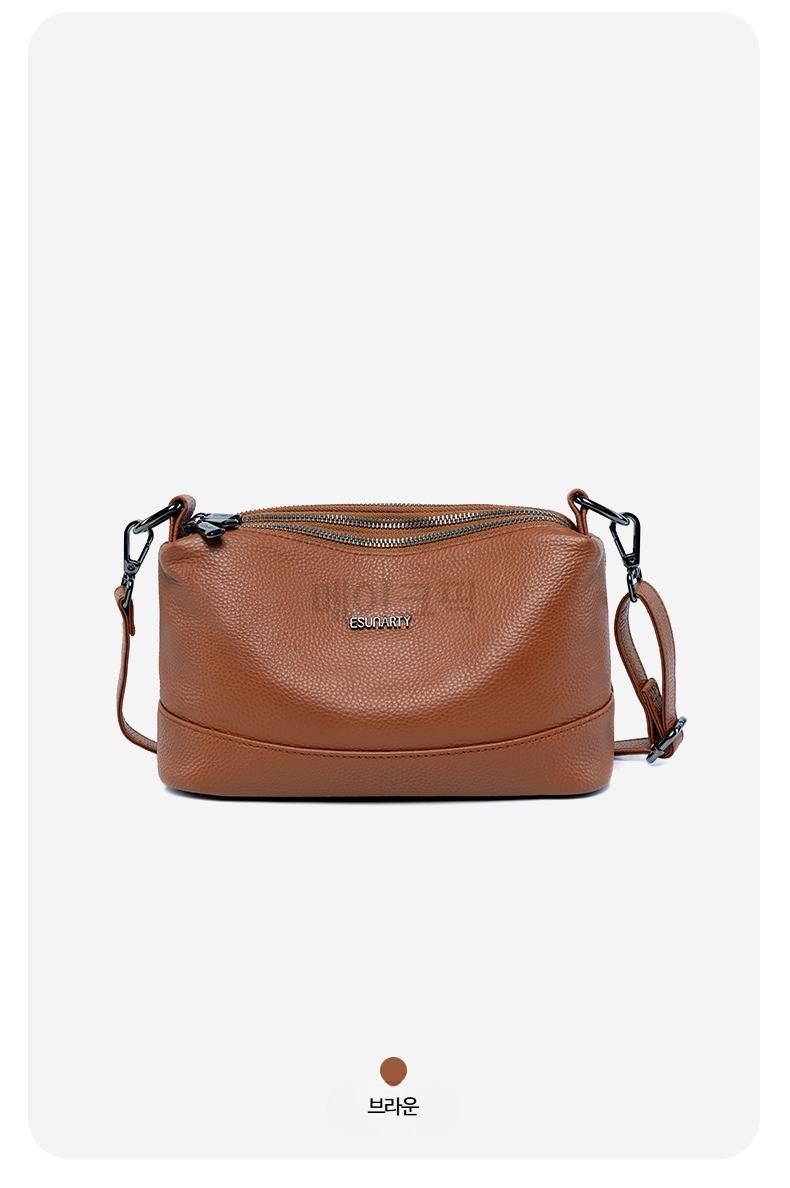 여성 소프트 가죽 숄더백 데일리 메신저백 어머니 선물용 고급스러운 디자인 편안한 착용감 실용적인 스타일 - 상세 이미지 5