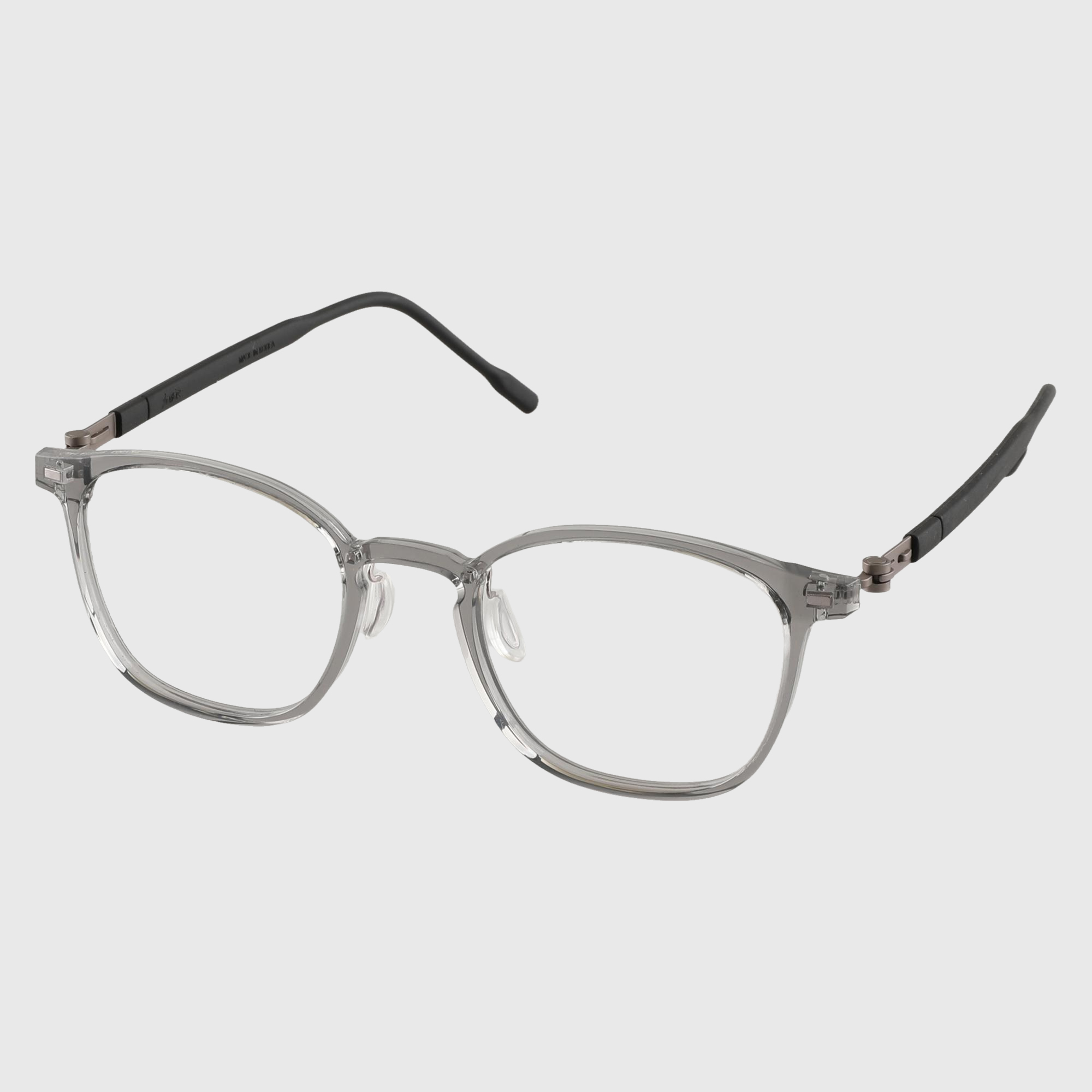 블루스크린차단 초경량 국산 나사없는 사각 뿔테 안경 투명