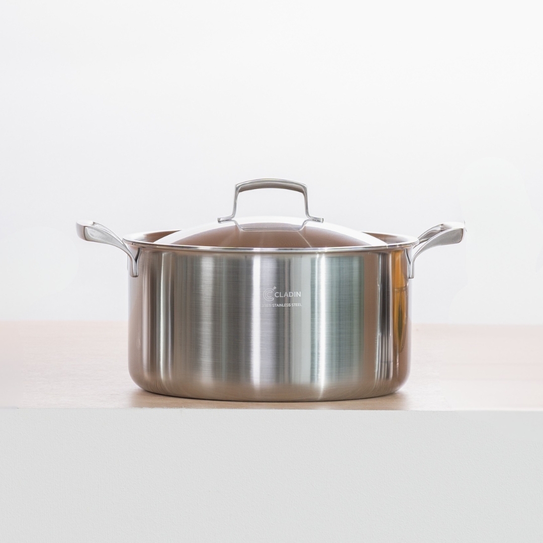 [N배송] 클래딘 IH 통5중 316Ti 이연복 티타니아 편수 양수 찜기 스텐 냄비 24cm - 상세 이미지 4