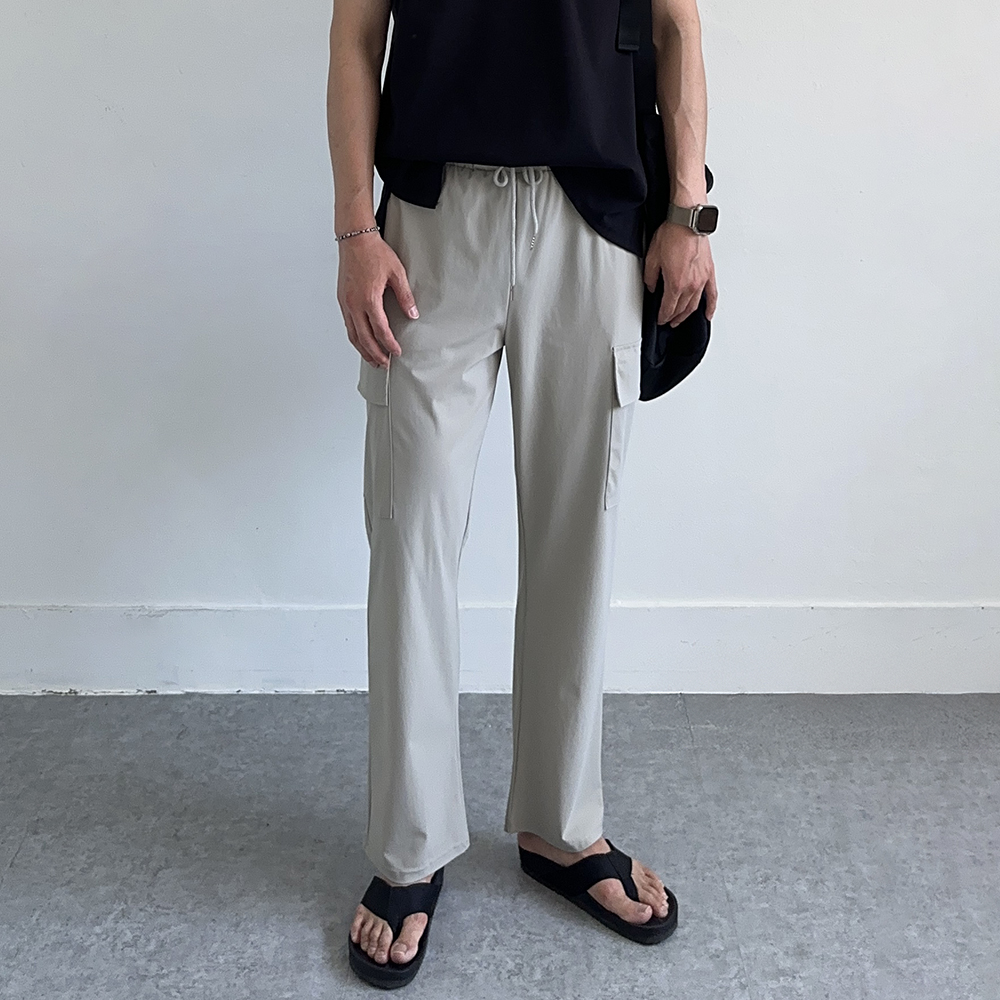 남자여름바지 카고 쿨 아이스 팬츠 남자냉장고바지 - 상품 이미지