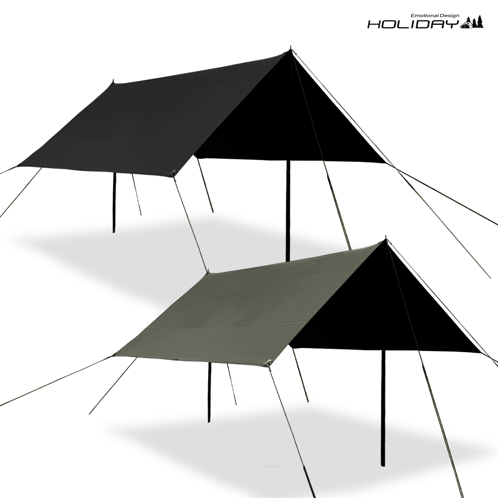 홀리데이 캠핑 나일론 실타프 70D 실리콘 렉타 타프