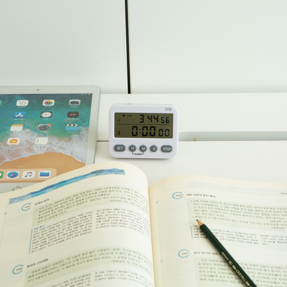 퓨어미즈키 듀얼 스톱워치 순공 진동 무소음 수능 공부 쿠킹 타이머