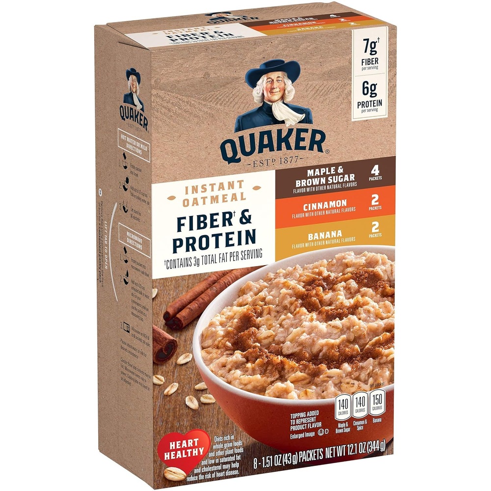 Quaker  퀘이커 오트밀 8개입 다양한맛 344g - 상품 이미지