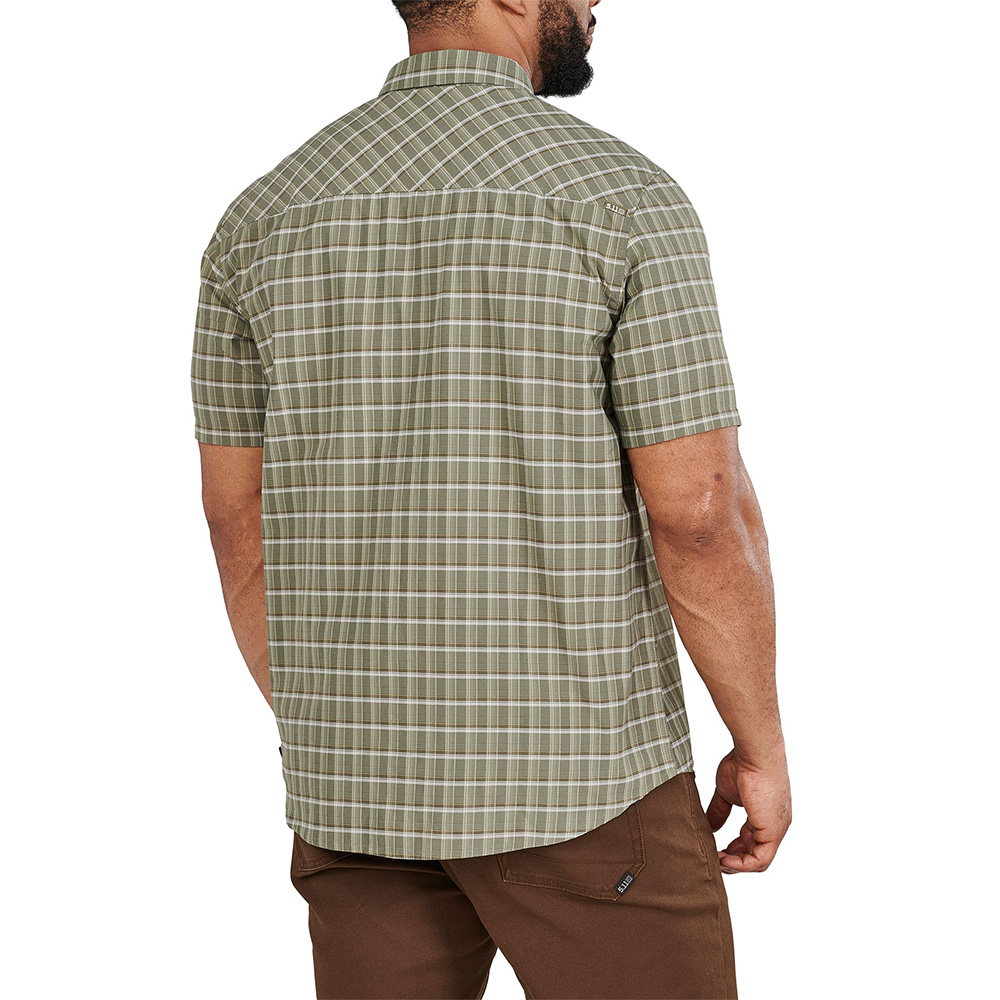 5.11 택티컬 에이든 플래드 반팔 셔츠(탱그 그린 PLD) - 5.11 Tactical Aiden Short Sleeve Plaid Shirt(Tank Green Plaid) - 상세 이미지 2