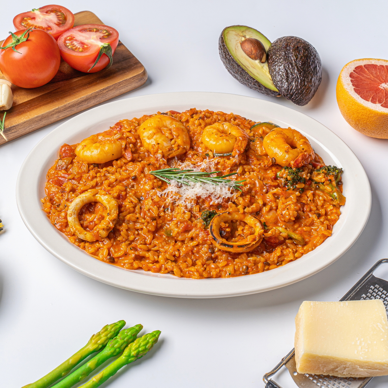그로또 해산물 토마토 리조또 2인분 965g 홈파티 캠핑음식 요리 밀키트 - 상품 이미지