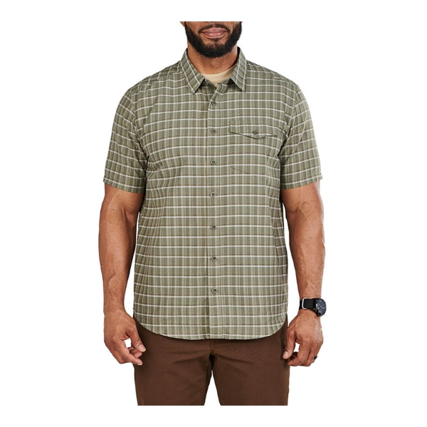 5.11 택티컬 에이든 플래드 반팔 셔츠(탱그 그린 PLD) - 5.11 Tactical Aiden Short Sleeve Plaid Shirt(Tank Green Plaid) - 상세 이미지 3