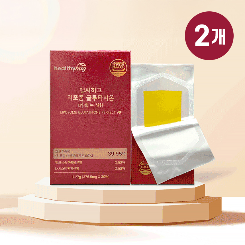 헬씨허그 리포좀 글루타치온 필름 퍼펙트 90 고순도 효모추출물 30매, 2개 - 상품 이미지