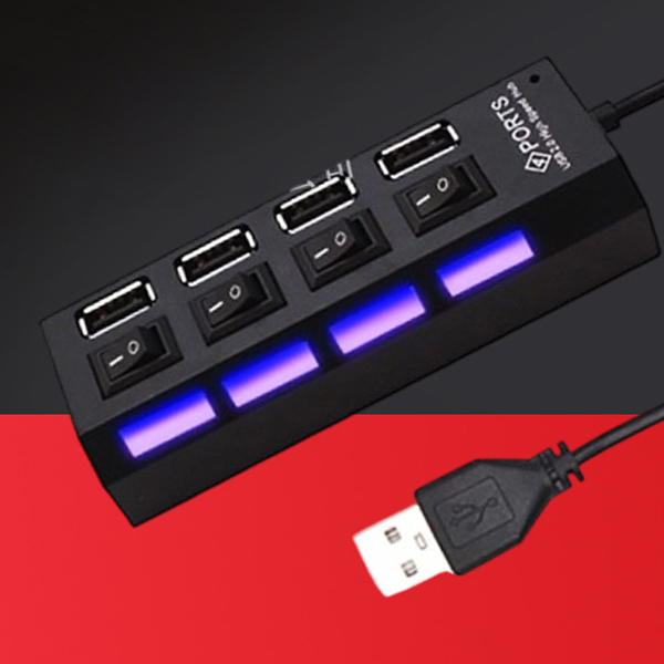 USB 허브 4포트 어댑터 데이터 멀티허브 데이터전송 충전 포트확장 노트북 컴퓨터 검정색