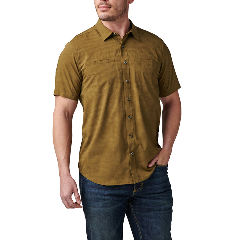 5.11 택티컬 엘리스 반팔 셔츠(필드 그린) - 5.11 Tactical Ellis Short Sleeve Shirt(Field Green) - 메인 이미지