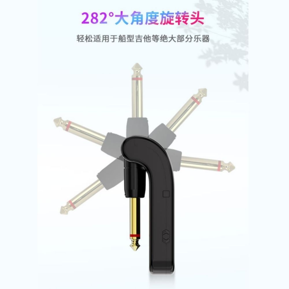 픽업 어쿠스틱 기타 마이크 충전식 무선 송수신기 충전 블랙 A. 검은색 이미지 6