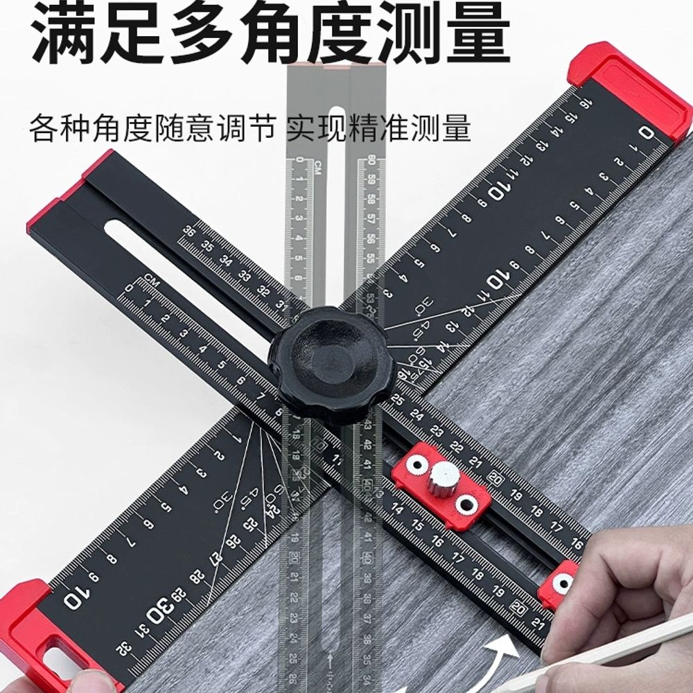 T자 각도자 마킹 직각 스크라이버 눈금자 평 A. black 블랙 포지셔닝 모델 posit - 상세 이미지 3