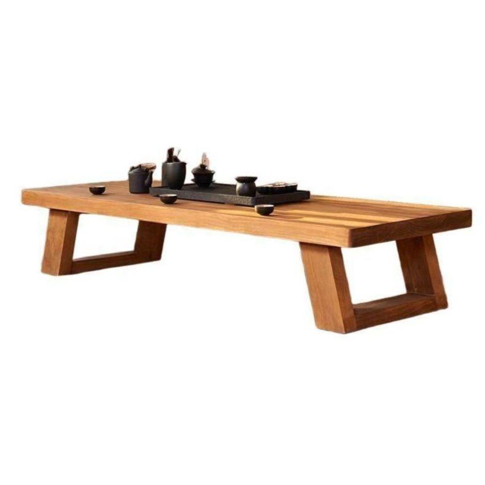 티테이블 원목 거실 다과상 다다미 좌식 탁자 커피 3.5cm 100x60x35cm 브라운 - 상품 이미지